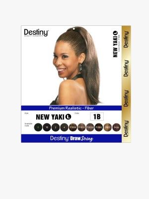 New Yaki (L) Destiny Premium Realistic Fiber Drawstring Hair Bun - Beauty Elements