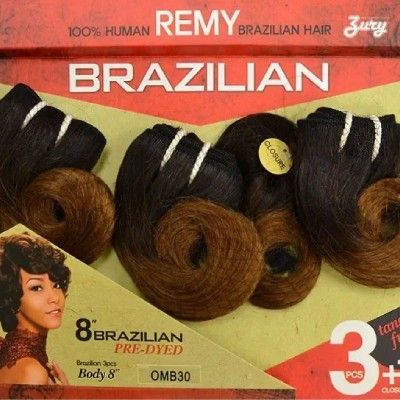 Brazilian Body 8 3 Pcs Closure Remi Human Hair Weave Zury Hollywood
