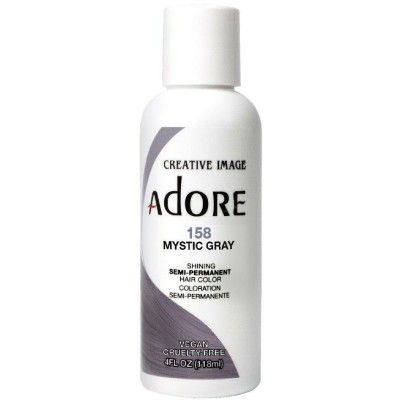 Adore Semi-Permanent Hair color 158 Mystic Gray, 4 oz