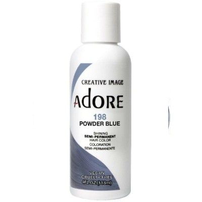 Adore Semi-Permanent Hair color 198 powder blue, 4 oz