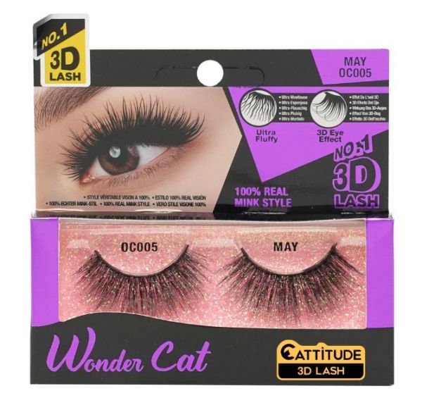OC005 May Wonder Cat 3D Faux Mink Lash Ebin New York
