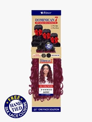 Old Hollywood Dominican7 100% Human Hair With Swiss Lace Closure Hair Bundle - Beauty Elements