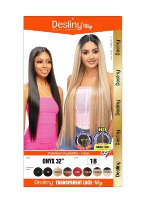 Onyx 32 Destiny Premium Realistic Fiber Transparent Lace Wig - Beauty Elements