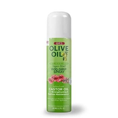 ORS Olive Oil Fix-It Super Hold Spray, 6.2 oz, ORS, Olive Oil, Fix-It, Super Hold, Spray, infused, castor oil, lacefront, wigs, weaves, Burdock Root Extract, strengthening, best price, flat shipping, authentic, onebeautyworld.com, hair spray,