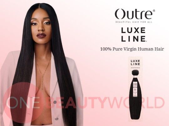 Outre, LUXLINE, Single Pack, lengths, virgin hair, human hair, hair weave, straight, natural black, natural brown, silky, onebeautyworld.com, 