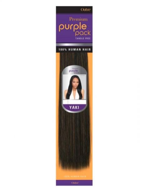 Premium Purple Pack Yaki Outre 100% Human Hair Weave
