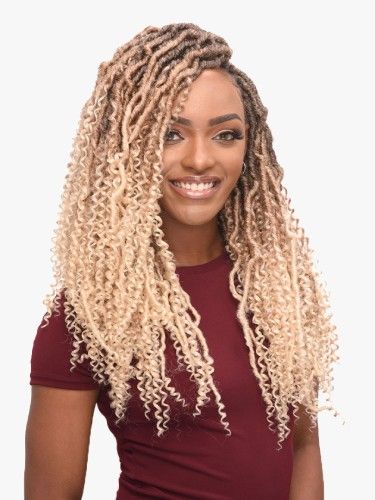 Water Knotless Passion Locs 18 inches Realistic Beauty Element Crochet Braid- Bijoux