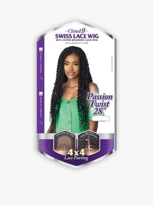 Passion Twist 28 4x4 Hand Braided Lace Cloud 9 Swiss Lace Front Wig Sensationnel