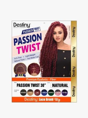 Passion Twist Braid 30 Inch Destiny Premium Realistic Fiber Lace Braid Wig - Beauty Elements