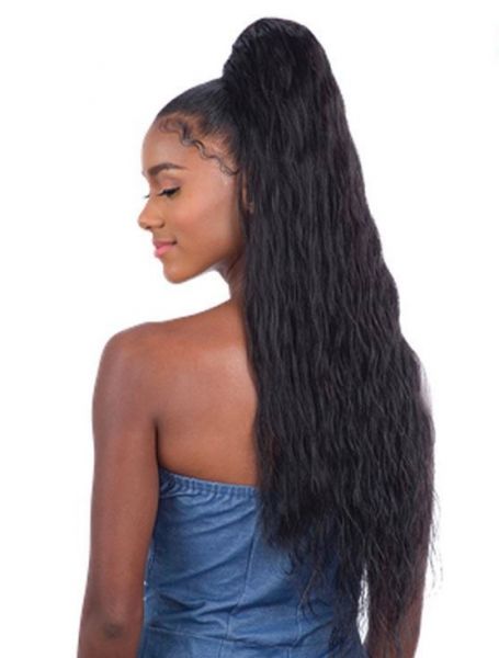 PERUVIAN DOLL By Mayde Beauty Synthetic Wet & Curly Drawstring Ponytail