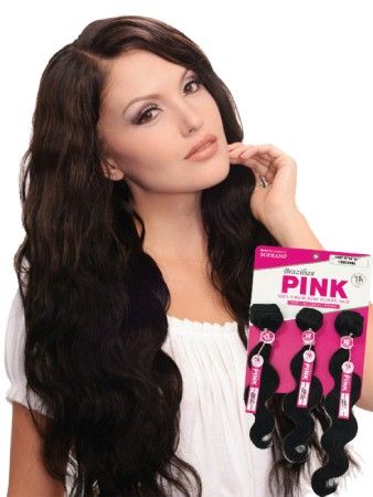 Pink Body Soprano HH Brazilian 3 Pcs Virgin Remy Human Hair Beauty Elements