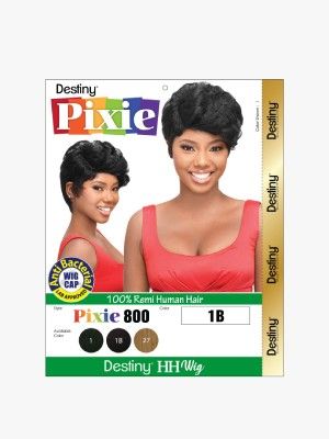 Pixie 800 Destiny 100 Remi Human Hair Full Wig - Beauty Elements