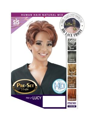PM-LF Lucy Human Hair Blend HD Lace Front Wig
