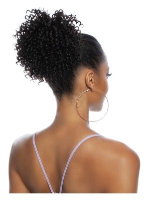 PQWNT02 - H.H. Coil Curl Wrap N Tie Pristine Queen Human Hair DrawString Mane Concept