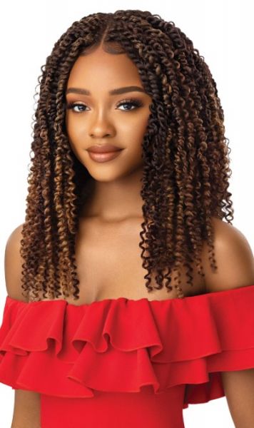 Kinky BOHO Passion WaterWave 18'' by Outre Twisted Up X-Pression Lace Front Braid Wig