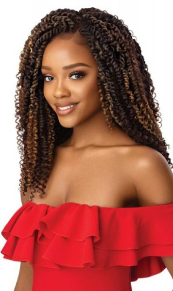 Kinky BOHO Passion WaterWave 18'' by Outre Twisted Up X-Pression Lace Front Braid Wig