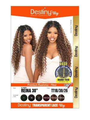 REINA 30 Inch Destiny Premium Realistic HD Transparent Lace Frontal Wig Beauty Element