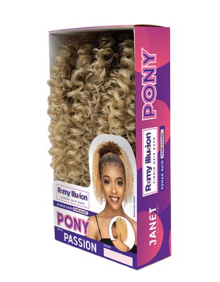 Remy Illusion Pony Passion Human Hair Blend Ponytail Extension Janet Collection