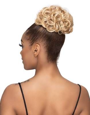 Remy Illusion Scrunch Tendril Human Hair Blend Bun Janet Collection