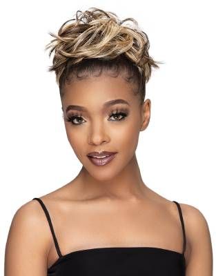 Remy Illusion Scrunch Tendril Human Hair Blend Bun Janet Collection