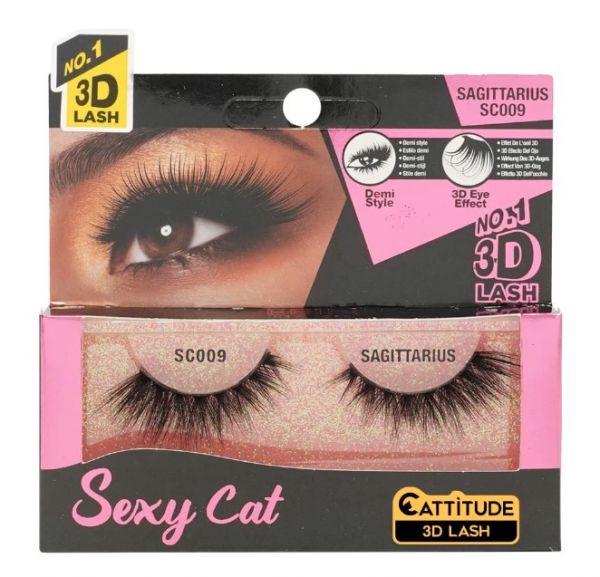 SC009 SAGITARIUS Sexy Cat 3D Lash Ebin New York