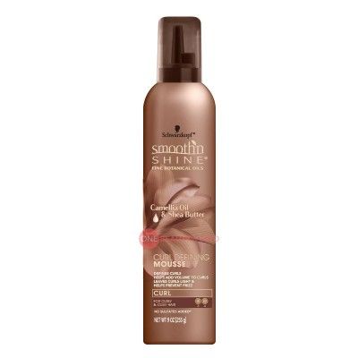 Smooth 'N Shine Curl Camellia Oil & Shea Butter Defining Mousse, 9oz, Schwarzkopf, Smooth, Shine, Curl, Defining, Mousse, Camellia, Oil, Shea, Butter, ANTI-FRIZZ, moisturizing, shine, hold, authentic, low price, flat shipping, onebeautyworld