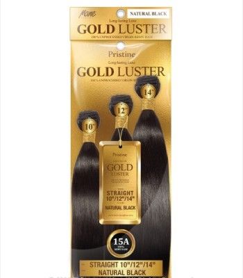 15A Straight Gold Luster Hair Bundle Pristine Mane Concept
