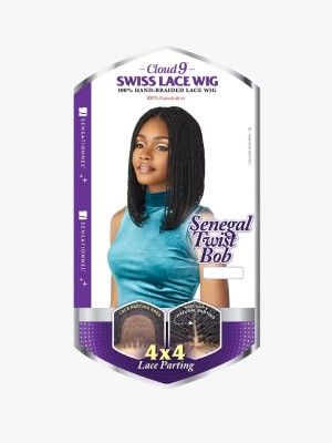 Senegal Twist Bob Hand Braided 4x4 Cloud 9 Swiss Lace Front Wig Sensationnel