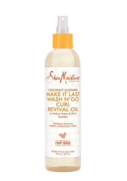 SheaMoisture Coconut Custard Make It Last Wash N Go Curl Revival Oil