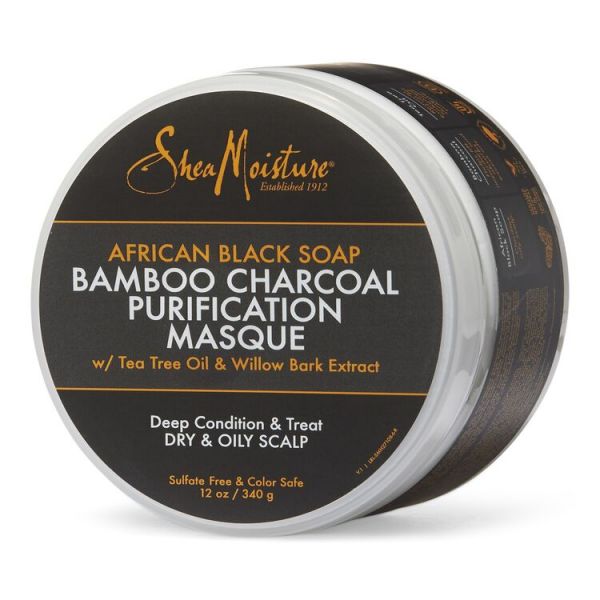 African Black Soap Bamboo Charcoal Purification Masque, 12 oz, Shea Moisture African Black Soap Bamboo Charcoal Purification Masque, 12 oz, Shea Moisture, Shea Moisture Purification Masque, African Black Soap purification masque, hair masque, shea moistur