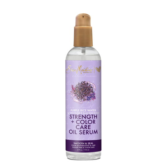 Purple Rice Water Strength & Color Care Oil Serum, 4 oz, Shea Moisture Purple Rice Water Strength & Color Care Oil Serum, 4 oz, Purple Rice Water, Color Care Oil serum, oil serum, hair serum, shea moisture hair serum, shea moisture, purple rice water, she