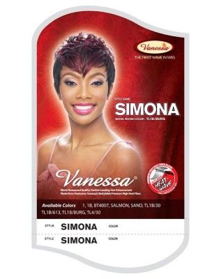 Simona Fashion Wig Synthetic Hair Full Wig Vanessa
