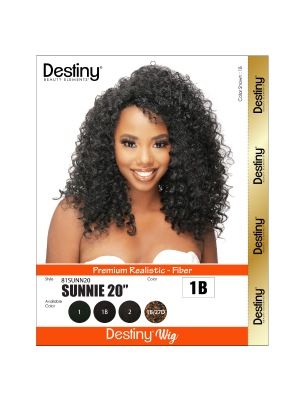 SUNNIE 20 Inch Destiny Premium Realistic Fiber Full Wig Beauty Elements