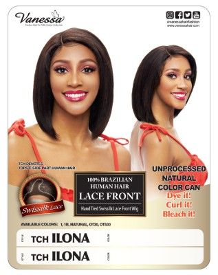 TCH Ilona 100 Brazilian Human Hair Lace Front Wig By Vanessa
