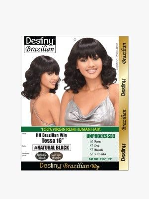 Tessa 16 Inch Virgin Remi HH Brazilian Full Wig - Beauty Elements
