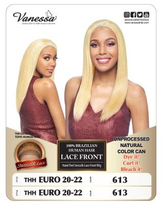 THH Euro 20-22 100 Brazilian Human Hair Lace Front Wig By Vanessa