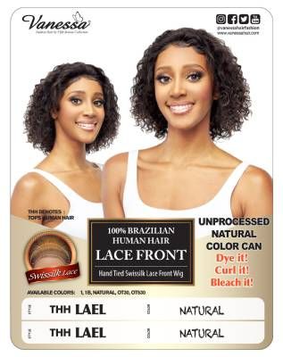 THH lael 100 Brazilian Human Hair Lace Front Wig By Vanessa