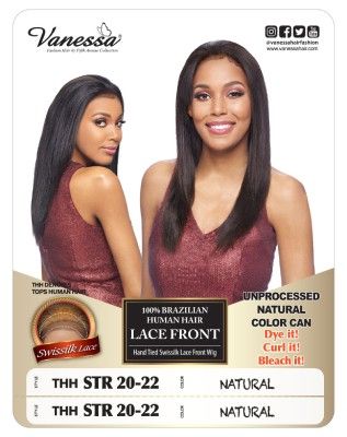 THH STR 20-22 100 Brazilian Human Hair Lace Front Wig By Vanessa