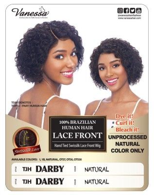TJH Darby 100 Brazilian Human Hair Swiss Silk Lace Front Wig Vanessa