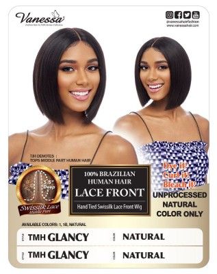 TMH Glancy 100 Human Hair Lace Front Wig Vanessa