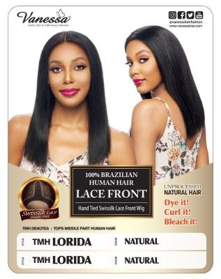 TMH Lorida 100 Human Hair Lace Front Wig Vanessa