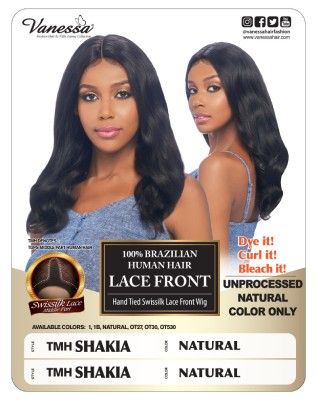 TMH Shakia 100 Brazilian Human Hair Lace Front Wig By Vanessa