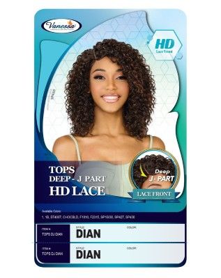 Tops DJ Dian Synthetic Hair Transparent HD Lace Front Wig Vanessa