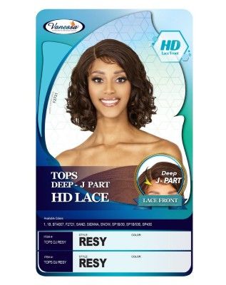 Tops DJ Resy Synthetic Hair J Part HD Lace Front Wig Vanessa