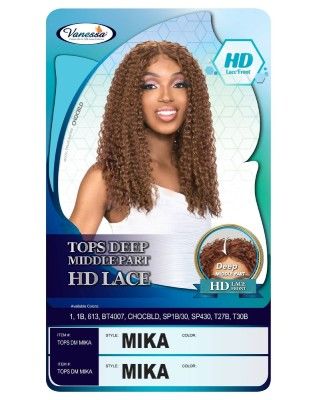 Tops DM Mika Synthetic Hair Transparent HD Lace Front Wig Vanessa
