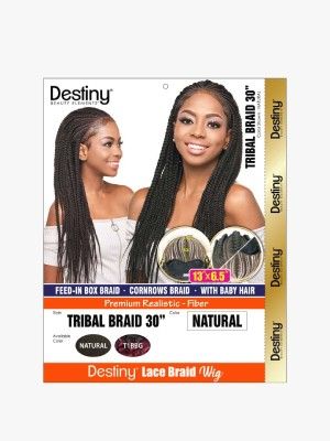 Tribal Braid 30 Inch Destiny Premium Realistic Fiber Full Lace Wig - Beauty Elements