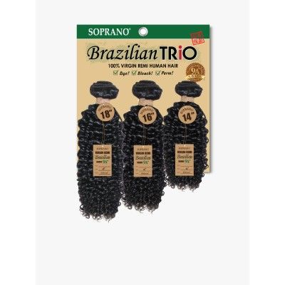 TRIO Multi-Pack Bohemian Soprano HH Brazilian Remi Hair Bundle - Beauty Element