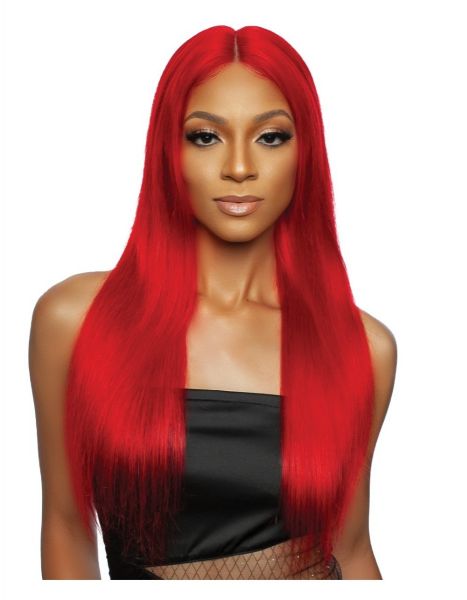 TROC203 -13A Trill Lace Frontal wig  Red Straight 24 - Mane Concept