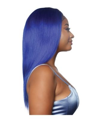 13A Royal Blue Straight Trill HD Full Lace Front Wig Mane Concept