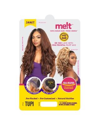 Tupi 13x6 HD 360 Melt Human Hair Blend Lace Frontal Part Wig Janet Collection